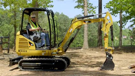 operating a mini excavator